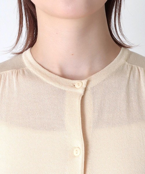 TITE IN THE STORE（ティテ　インザ　ストア）の「前ボタンシアーニットジレワンピース（ワンピース・レディース・ホワイト/ブラック・38）」の7枚目の写真