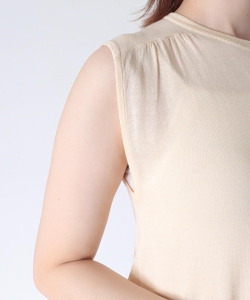 TITE IN THE STORE（ティテ　インザ　ストア）の「前ボタンシアーニットジレワンピース（ワンピース・レディース・ホワイト/ブラック・38）」の8枚目の写真