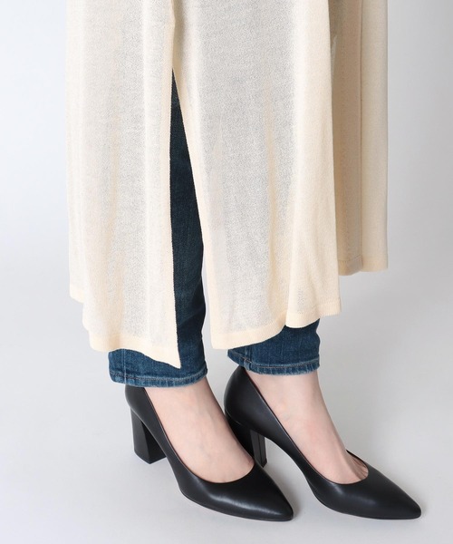 TITE IN THE STORE（ティテ　インザ　ストア）の「前ボタンシアーニットジレワンピース（ワンピース・レディース・ホワイト/ブラック・38）」の9枚目の写真