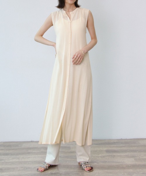 TITE IN THE STORE（ティテ　インザ　ストア）の「前ボタンシアーニットジレワンピース（ワンピース・レディース・ホワイト/ブラック・38）」の22枚目の写真