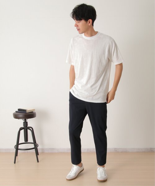ikka(イッカ)の「リンクスジャガードジオメTシャツ(Tシャツ/カットソー・メンズ・グレー/ネイビー/ホワイト・M/L/XL)」の18枚目の写真