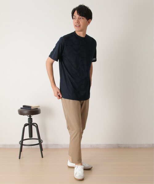 ikka(イッカ)の「リンクスジャガードジオメTシャツ(Tシャツ/カットソー・メンズ・グレー/ネイビー/ホワイト・M/L/XL)」の19枚目の写真