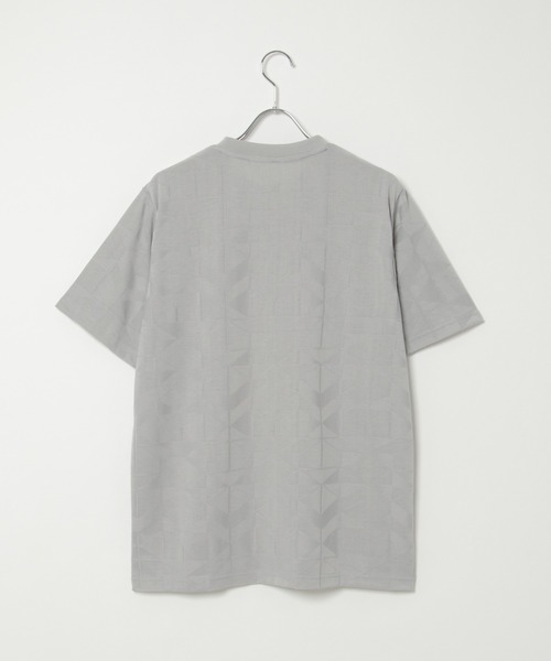 ikka(イッカ)の「リンクスジャガードジオメTシャツ(Tシャツ/カットソー・メンズ・グレー/ネイビー/ホワイト・M/L/XL)」の10枚目の写真