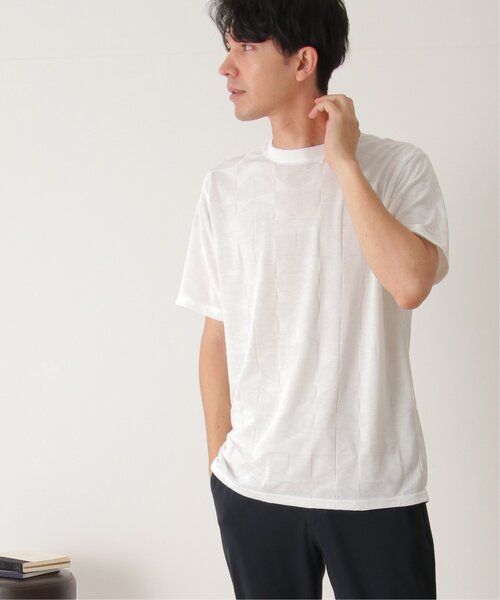 ikka(イッカ)の「リンクスジャガードジオメTシャツ(Tシャツ/カットソー・メンズ・グレー/ネイビー/ホワイト・M/L/XL)」の13枚目の写真