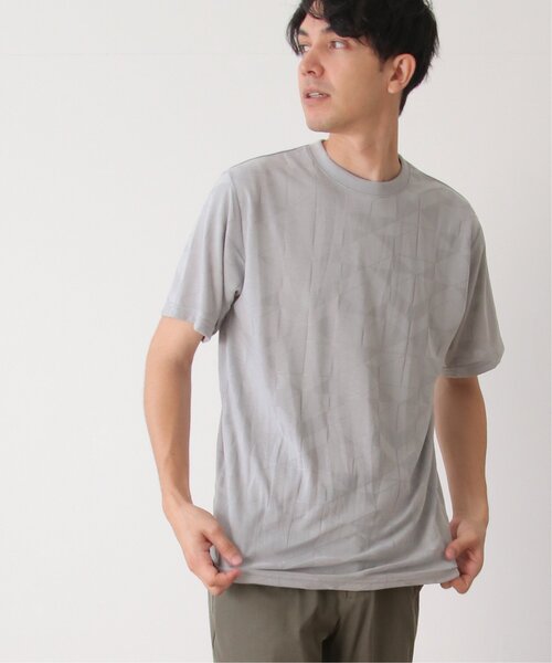 ikka(イッカ)の「リンクスジャガードジオメTシャツ(Tシャツ/カットソー・メンズ・グレー/ネイビー/ホワイト・M/L/XL)」の15枚目の写真
