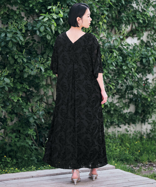 SLOBE IENA（スローブイエナ）の「habi フラワージャガードドレス 
