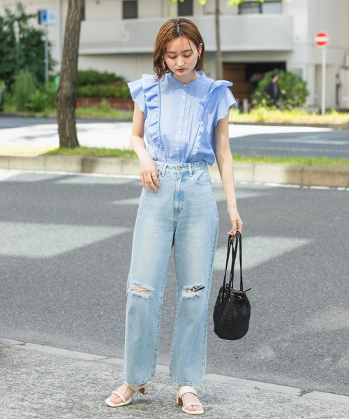 SENSE OF PLACE by URBAN RESEARCH（センスオブプレイスバイアーバンリサーチ）の「ペーパーショルダーバッグ（ショルダーバッグ・レディース・ブラック/ベージュ・ONE）」の6枚目の写真