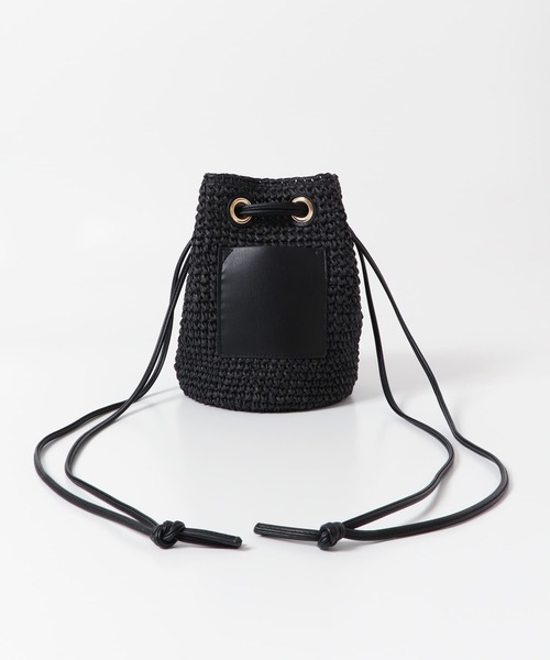 SENSE OF PLACE by URBAN RESEARCH（センスオブプレイスバイアーバンリサーチ）の「ペーパーショルダーバッグ（ショルダーバッグ・レディース・ブラック/ベージュ・ONE）」の7枚目の写真