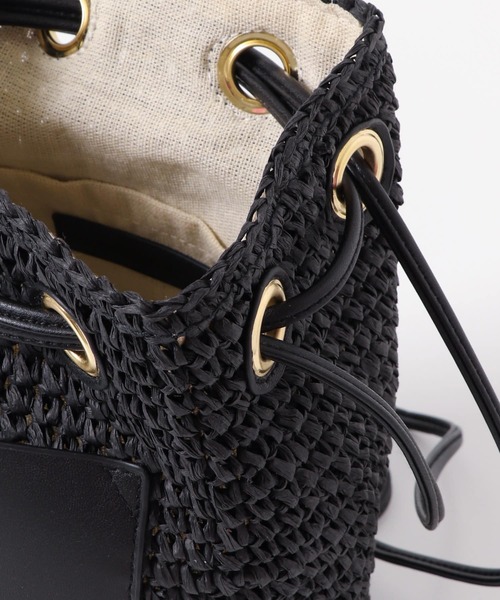 SENSE OF PLACE by URBAN RESEARCH（センスオブプレイスバイアーバンリサーチ）の「ペーパーショルダーバッグ（ショルダーバッグ・レディース・ブラック/ベージュ・ONE）」の19枚目の写真