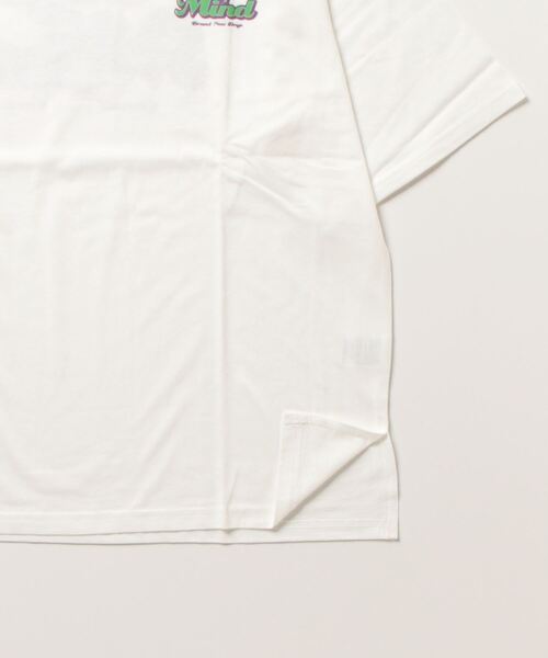 spiritoso（スピリトーゾ）の「spiritoso Peace Mind ロゴプリント 半袖Tシャツ（Tシャツ/カットソー・レディース・ホワイト/スミクロ/レモンイエロー/サックスブルー・F）」の5枚目の写真