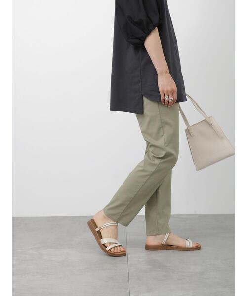 Samansa Mos2 blue(サマンサモスモスブルー)の「【接触冷感】スーパーストレッチパンツ(その他パンツ・レディース・ベージュ/ブラック/カーキ・L/M)」の3枚目の写真