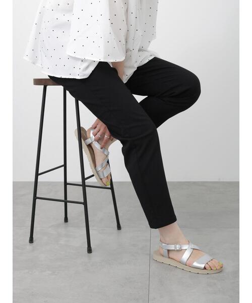 Samansa Mos2 blue(サマンサモスモスブルー)の「【接触冷感】スーパーストレッチパンツ(その他パンツ・レディース・ベージュ/ブラック/カーキ・L/M)」の5枚目の写真