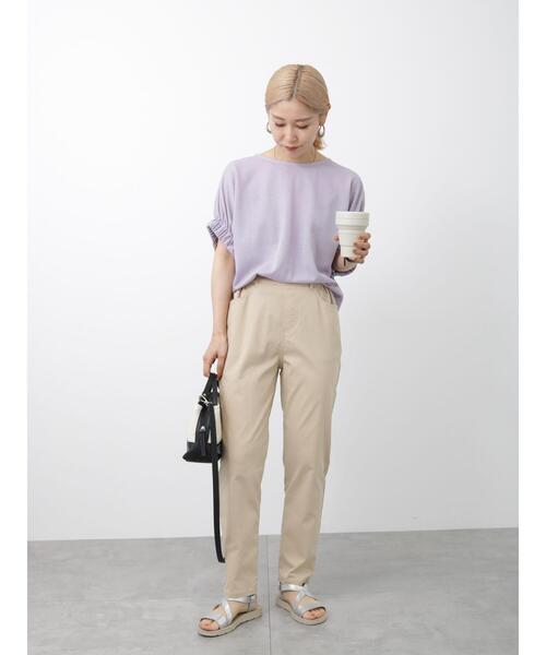 Samansa Mos2 blue(サマンサモスモスブルー)の「【接触冷感】スーパーストレッチパンツ(その他パンツ・レディース・ベージュ/ブラック/カーキ・L/M)」の8枚目の写真