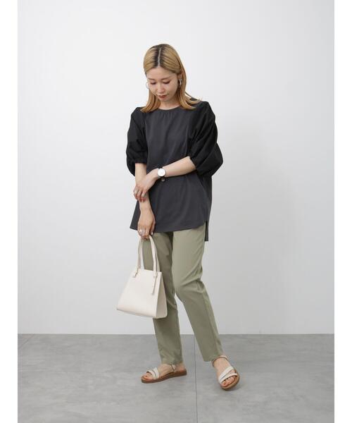 Samansa Mos2 blue(サマンサモスモスブルー)の「【接触冷感】スーパーストレッチパンツ(その他パンツ・レディース・ベージュ/ブラック/カーキ・L/M)」の10枚目の写真