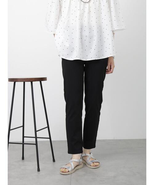 Samansa Mos2 blue(サマンサモスモスブルー)の「【接触冷感】スーパーストレッチパンツ(その他パンツ・レディース・ベージュ/ブラック/カーキ・L/M)」の17枚目の写真