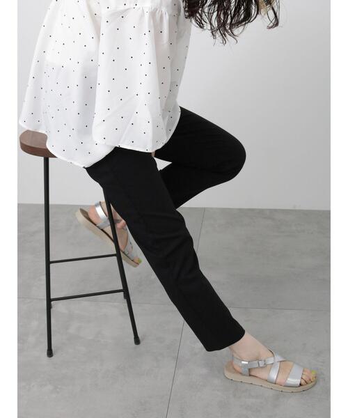 Samansa Mos2 blue(サマンサモスモスブルー)の「【接触冷感】スーパーストレッチパンツ(その他パンツ・レディース・ベージュ/ブラック/カーキ・L/M)」の20枚目の写真