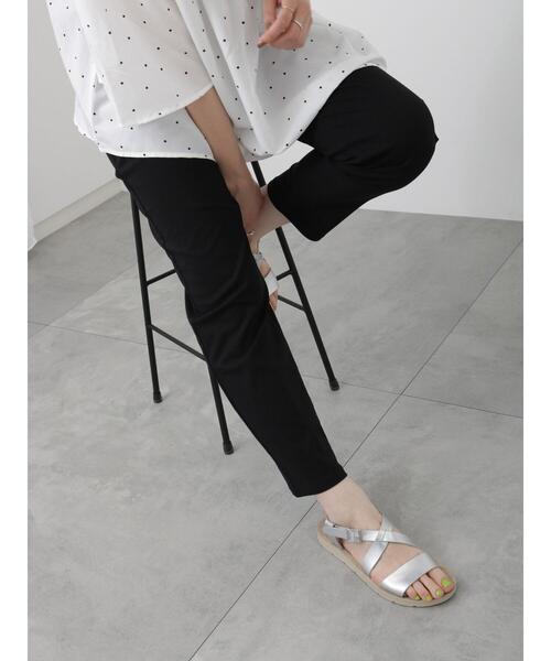 Samansa Mos2 blue(サマンサモスモスブルー)の「【接触冷感】スーパーストレッチパンツ(その他パンツ・レディース・ベージュ/ブラック/カーキ・L/M)」の21枚目の写真