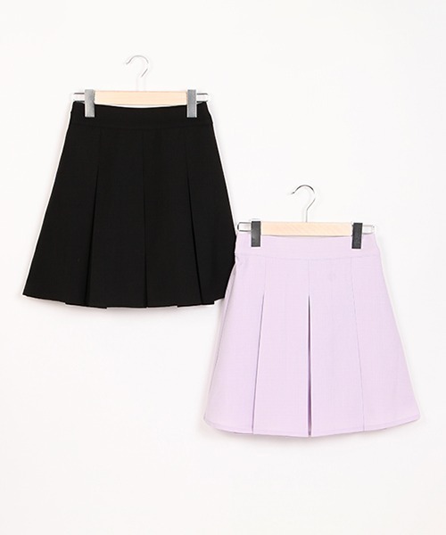 LOVETOXIC（ラブトキシック）の「ツイードボックスプリーツスカパン（スカート・キッズ・ブラック/ラベンダー・S/M/L）」の8枚目の写真