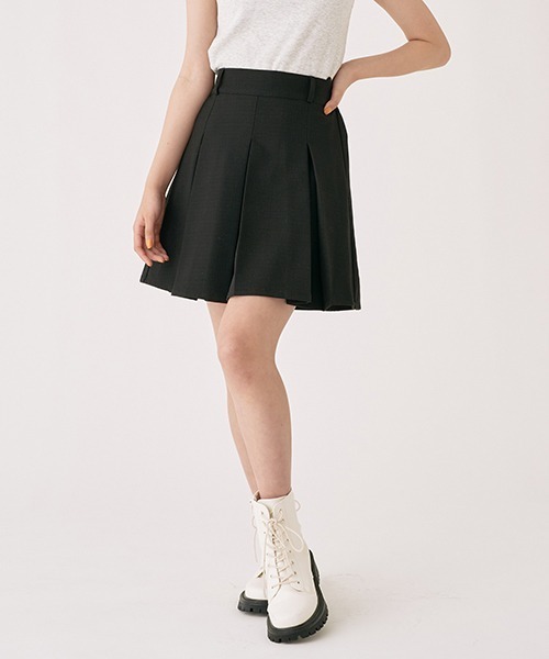 LOVETOXIC（ラブトキシック）の「ツイードボックスプリーツスカパン（スカート・キッズ・ブラック/ラベンダー・S/M/L）」の15枚目の写真