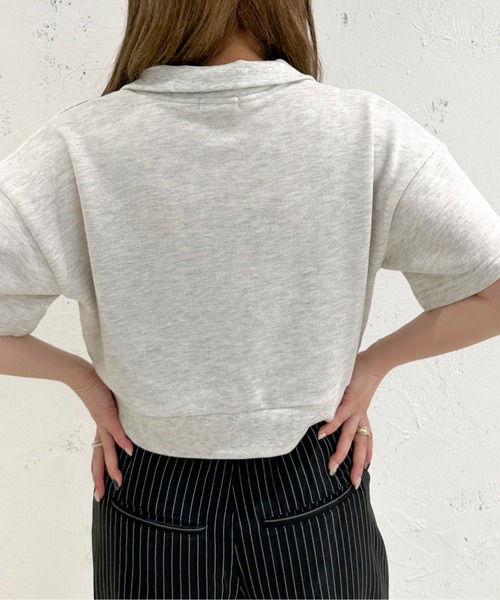 apres jour mignon(アプレジュールミニョン)の「クロップドWZIP【ZOZOTOWN限定アイテム】【SETUP着用可能】(カーディガン/ボレロ・レディース・ナチュラル/ブルー/ネイビー・フリー/X-LARGE)」の13枚目の写真