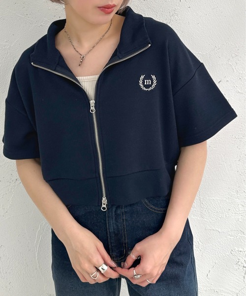 apres jour mignon(アプレジュールミニョン)の「クロップドWZIP【ZOZOTOWN限定アイテム】【SETUP着用可能】(カーディガン/ボレロ・レディース・ナチュラル/ブルー/ネイビー・フリー/X-LARGE)」の14枚目の写真