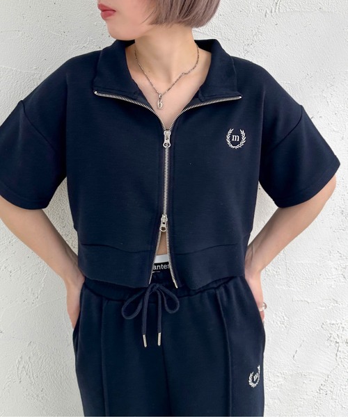 apres jour mignon(アプレジュールミニョン)の「クロップドWZIP【ZOZOTOWN限定アイテム】【SETUP着用可能】(カーディガン/ボレロ・レディース・ナチュラル/ブルー/ネイビー・フリー/X-LARGE)」の15枚目の写真