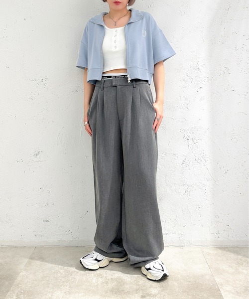 apres jour mignon(アプレジュールミニョン)の「クロップドWZIP【ZOZOTOWN限定アイテム】【SETUP着用可能】(カーディガン/ボレロ・レディース・ナチュラル/ブルー/ネイビー・フリー/X-LARGE)」の10枚目の写真