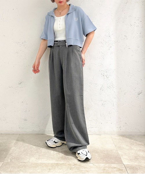 apres jour mignon(アプレジュールミニョン)の「クロップドWZIP【ZOZOTOWN限定アイテム】【SETUP着用可能】(カーディガン/ボレロ・レディース・ナチュラル/ブルー/ネイビー・フリー/X-LARGE)」の16枚目の写真