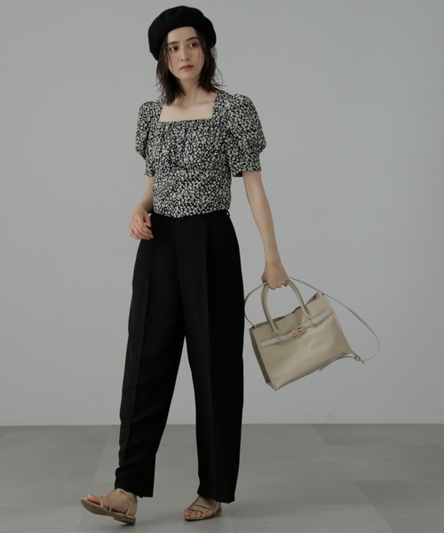 FREE'S MART（フリーズマート）の「◆ウール混ベレー（ハンチング/ベレー帽・レディース・グレー/ブラック・ﾌﾘ-）」の6枚目の写真