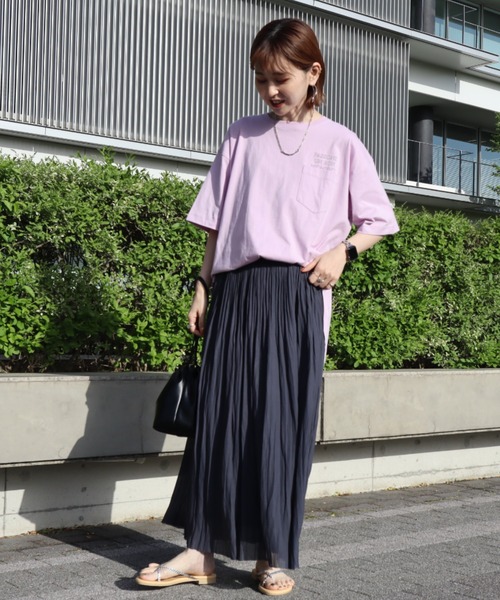 AMERICAN HOLIC（アメリカンホリック）の「ポケット付きロゴカットチュニック（チュニック・レディース・ピンク/チャコールグレー/オフホワイト・L/M）」の6枚目の写真