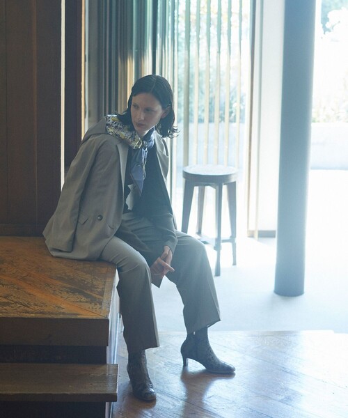 Aresense（アーセンス）の「Aresense/アーセンス ウォッシャブルダブルジャケット（テーラードジャケット・レディース・ブラック/ベージュ・38/36）」の9枚目の写真