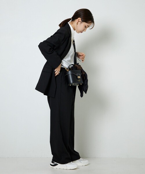 Aresense（アーセンス）の「Aresense/アーセンス ウォッシャブルダブルジャケット（テーラードジャケット・レディース・ブラック/ベージュ・38/36）」の10枚目の写真