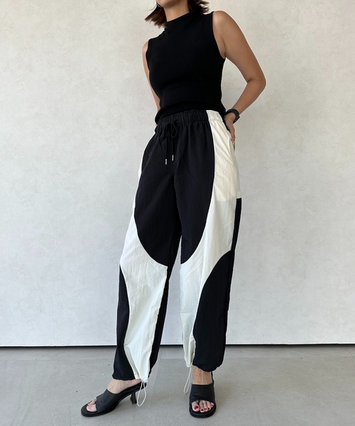 casane（カサネ）の「2wayバイカラーパンツ（その他パンツ・レディース・ブルー/ブラック・FREE）」の5枚目の写真
