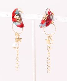 【wamushroom by wamcom】half moon 2way イヤリング