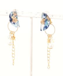 【wamushroom by wamcom】half moon 2way イヤリング