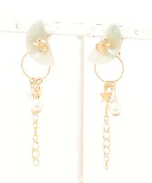 【wamushroom by wamcom】half moon 2way イヤリング