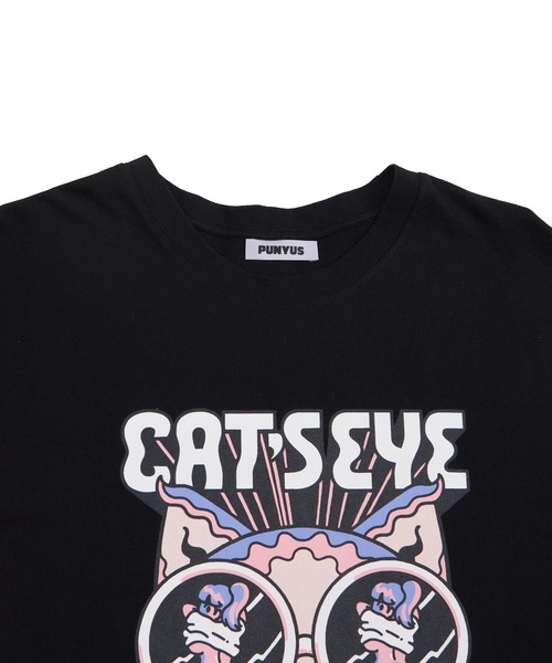 PUNYUS（プニュズ）の「CAT’S　EYEビッグＴシャツ（Tシャツ/カットソー・レディース・杢グレー/ホワイト/ブラック・4/3）」の8枚目の写真