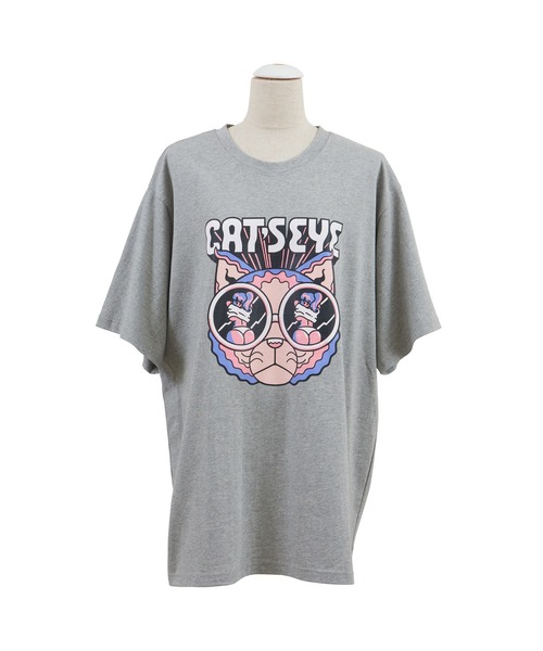 PUNYUS（プニュズ）の「CAT’S　EYEビッグＴシャツ（Tシャツ/カットソー・レディース・杢グレー/ホワイト/ブラック・4/3）」の13枚目の写真