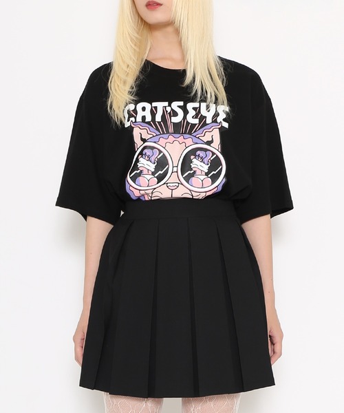 PUNYUS（プニュズ）の「CAT’S　EYEビッグＴシャツ（Tシャツ/カットソー・レディース・杢グレー/ホワイト/ブラック・4/3）」の18枚目の写真