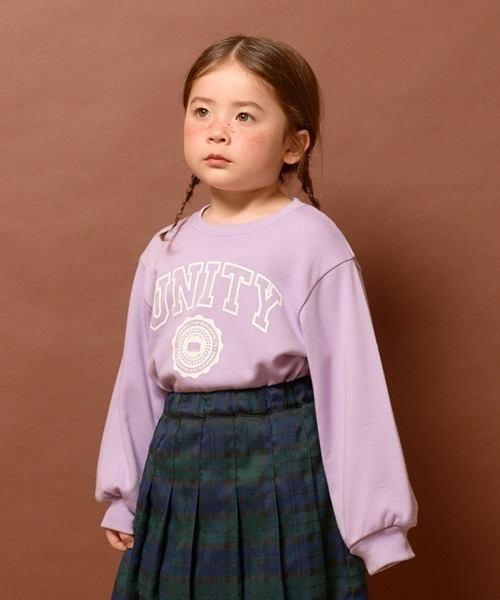 Lycee mine（リセマイン）の「【万能アイテム】アソートロゴスウェット（スウェット・キッズ・ピンク/モカ/ラベンダー/チャコール/ネイビー/サックスブルー/グレイッシュベージュ/アイボリー・100cm/110cm/140cm/150cm/120cm/130cm）」の7枚目の写真