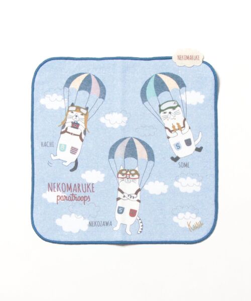 セール】ガーゼパイルハンカチ ねこ（ハンカチ/ハンドタオル