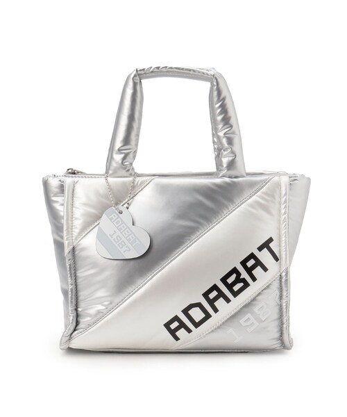 adabat（アダバット）の「【保冷機能】ふわふわ ボーダーデザイン カートバッグ（ハンドバッグ・レディース・ホワイト系3/シルバー系2・00）」の2枚目の写真