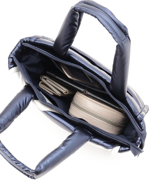 adabat（アダバット）の「【保冷機能】ふわふわ ボーダーデザイン カートバッグ（ハンドバッグ・レディース・ホワイト系3/シルバー系2・00）」の9枚目の写真