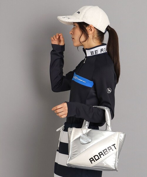 adabat（アダバット）の「【保冷機能】ふわふわ ボーダーデザイン カートバッグ（ハンドバッグ・レディース・ホワイト系3/シルバー系2・00）」の14枚目の写真