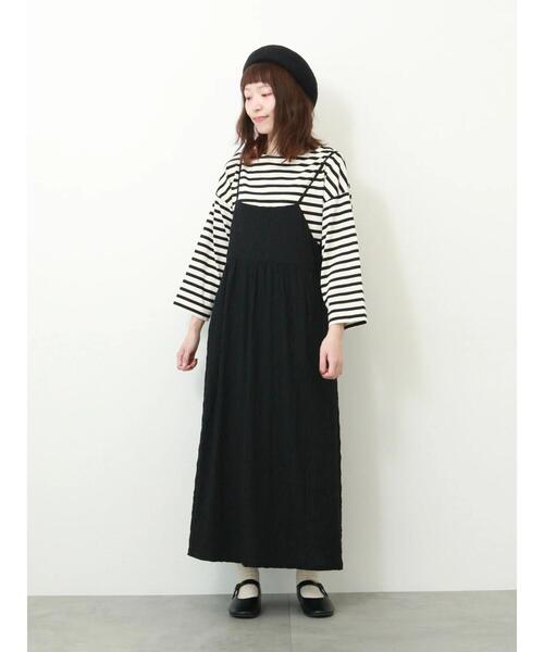 Samansa Mos2（サマンサ モスモス）の「カットジャカードキャミワンピース（ワンピース・レディース・ブラウン/ブラック/ベージュ/ブルー・F）」の11枚目の写真