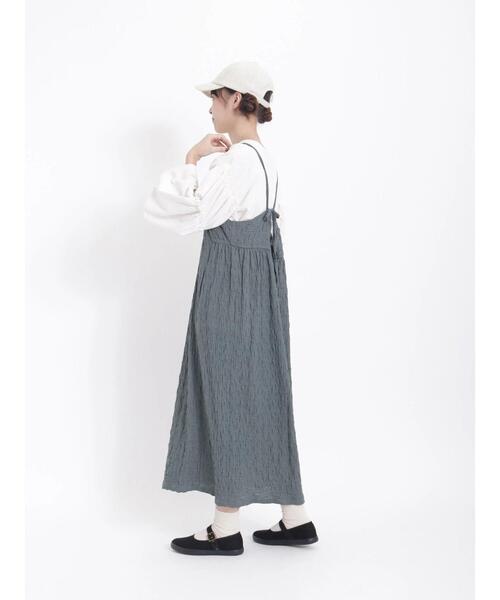 Samansa Mos2（サマンサ モスモス）の「カットジャカードキャミワンピース（ワンピース・レディース・ブラウン/ブラック/ベージュ/ブルー・F）」の18枚目の写真