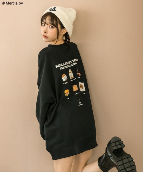 Miffy（ ミッフィー）の「miffy sweet スウェット　1032180010（スウェット・レディース・ブラック/オフホワイト・FREE）」の2枚目の写真