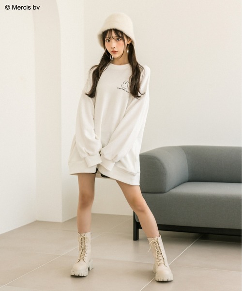 Miffy（ ミッフィー）の「miffy sweet スウェット　1032180010（スウェット・レディース・ブラック/オフホワイト・FREE）」の11枚目の写真