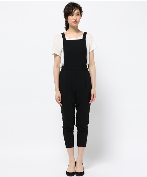 OUTLET(アウトレット)の「【CAPRICIEUX LE'MAGE】キレイメサロペット(サロペット/オーバーオール・レディース・ブラック/グレイッシュベージュ・FREE)」の3枚目の写真