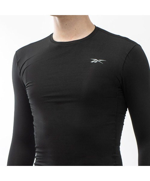 Reebok(リーボック)の「ロングスリーブ Tシャツ / COMP LONG SLEEVE TEE(Tシャツ/カットソー・メンズ・ブラック/グレー・SMALL/LARGE/MEDIUM/XX-LARGE/X-LARGE/X-SMALL)」の5枚目の写真